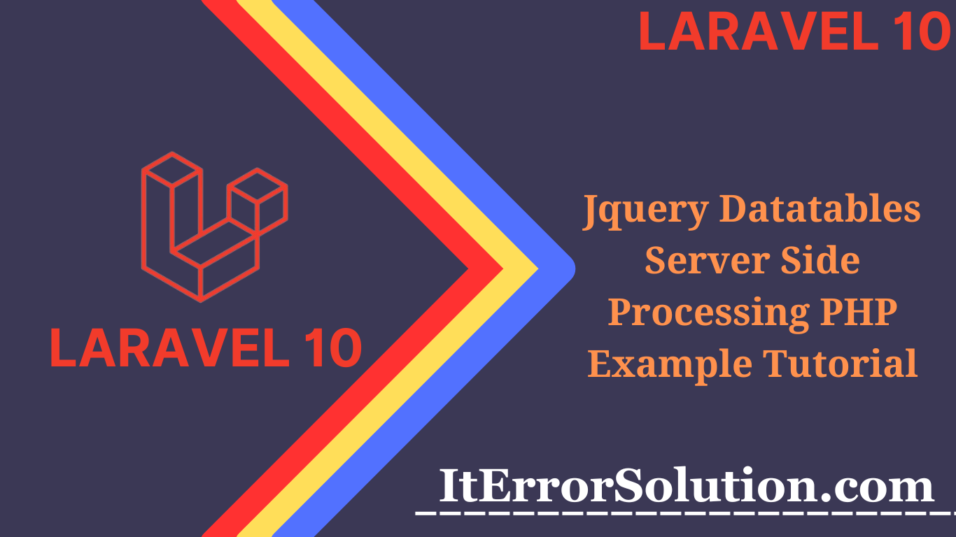 Jquery Datatables Server Side Processing PHP Example Tutorial