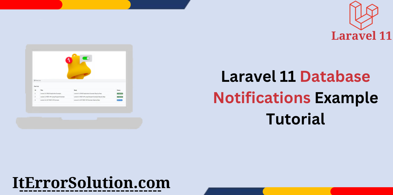 Laravel 11 Database Notifications Example Tutorial